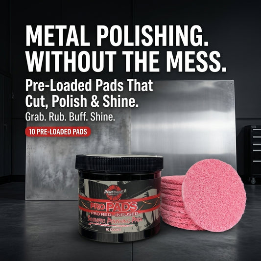 Pro Red-Infused Metal Polishing Pads