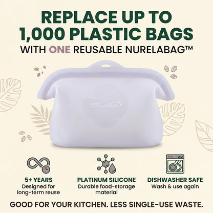 NurelaBag™ 4-Cup Reusable Silicone Food Storage Bag