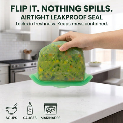 NurelaBag™ 4-Cup Reusable Silicone Food Storage Bag