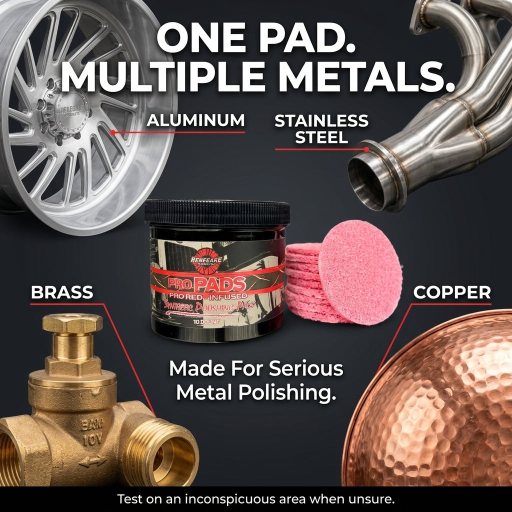 Pro Red-Infused Metal Polishing Pads