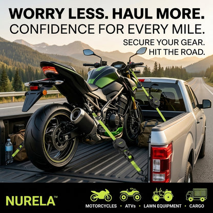 Nurela™ Retractable Ratchet Tie Downs