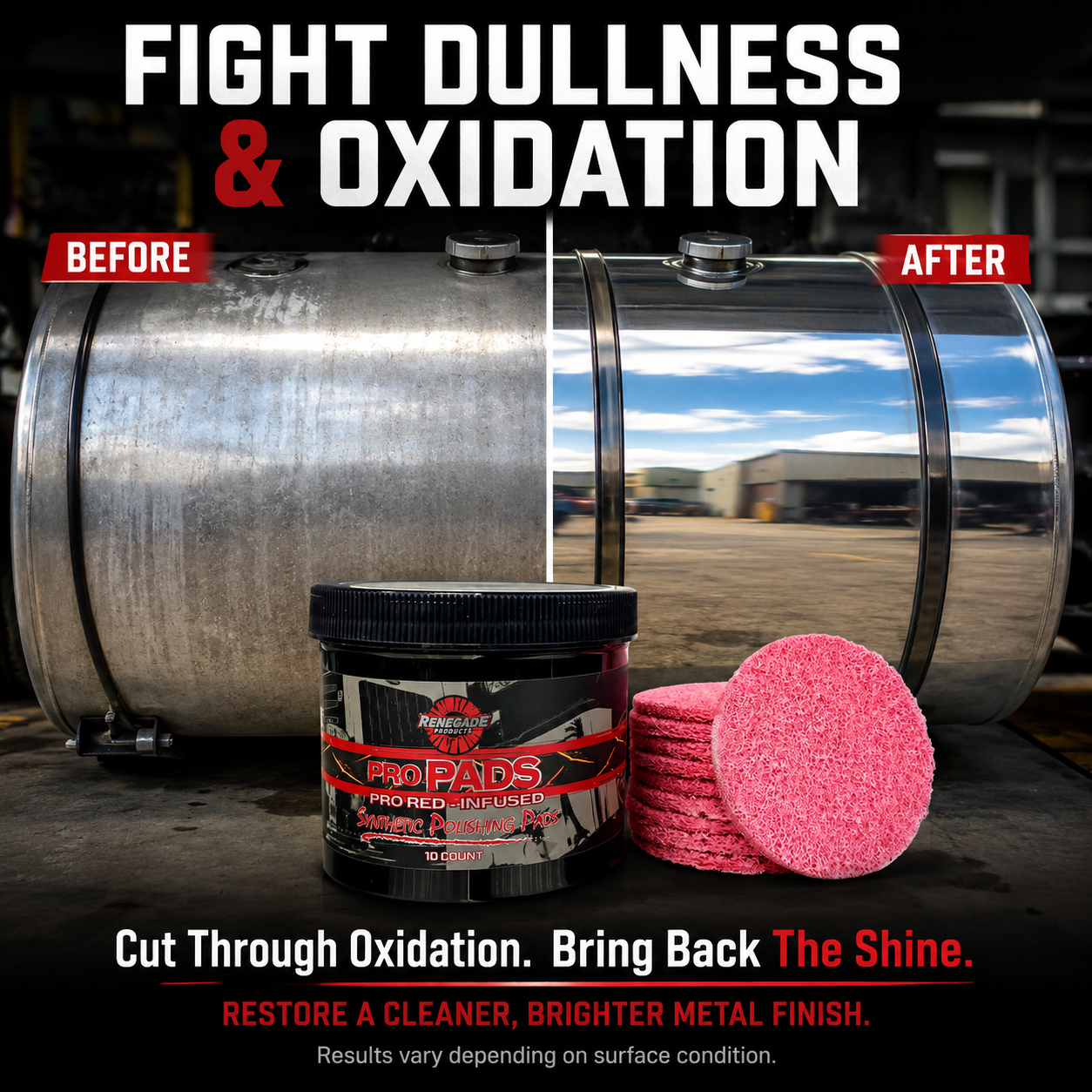 Pro Red-Infused Metal Polishing Pads