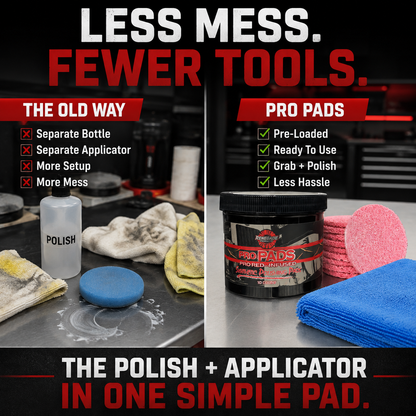 Pro Red-Infused Metal Polishing Pads