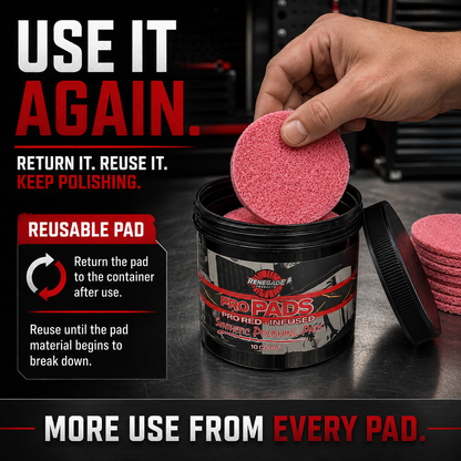 Pro Red-Infused Metal Polishing Pads