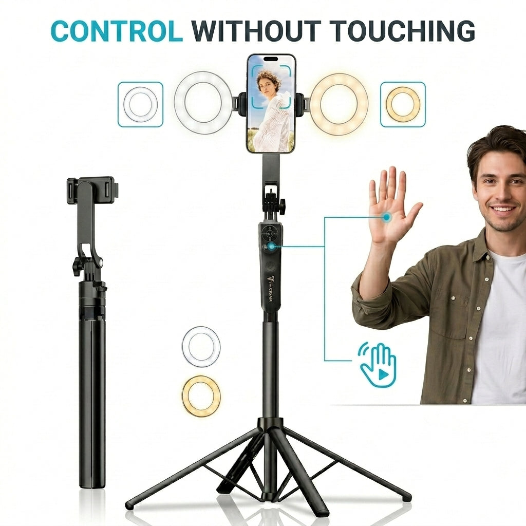 AutoPod 360™ — Auto Face-Tracking Tripod with Fill Light